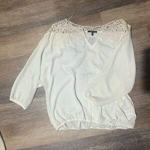 HeartSoul Cream Lace Women's Blouse